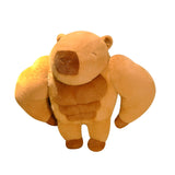 Maxbell Muscle Capybara Plush Toy Brown Capybara Figure Toy for Boy Girl Kids Adults