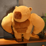 Maxbell Muscle Capybara Plush Toy Brown Capybara Figure Toy for Boy Girl Kids Adults