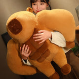 Maxbell Muscle Capybara Plush Toy Brown Capybara Figure Toy for Boy Girl Kids Adults
