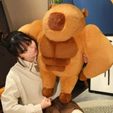 Maxbell Muscle Capybara Plush Toy Brown Capybara Figure Toy for Boy Girl Kids Adults