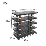 Maxbell 1/64 Diorama Car Parking Lot Display Case Layout Model Car Garage Home Decor