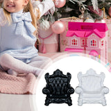 Maxbell 1/12 Dollhouse Single Sofa Pretend Play Dioramas Mini Sofa Chair DIY Scenery black