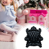 Maxbell 1/12 Dollhouse Single Sofa Pretend Play Dioramas Mini Sofa Chair DIY Scenery black