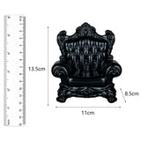 Maxbell 1/12 Dollhouse Single Sofa Pretend Play Dioramas Mini Sofa Chair DIY Scenery black