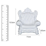 Maxbell 1/12 Dollhouse Single Sofa Pretend Play Dioramas Mini Sofa Chair DIY Scenery white