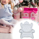 Maxbell 1/12 Dollhouse Single Sofa Pretend Play Dioramas Mini Sofa Chair DIY Scenery white