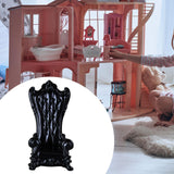 Maxbell 1:12 Dollhouse Sofa Model Simulated Miniature Living Room Furniture Building black