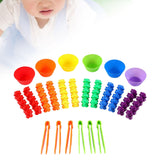 Maxbell Counting Bears with Stacking Cups Montessori for Kids Boy Girls Ages 3 4 5 6