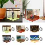Maxbell 1:12 Backdrop Organizer Display for Action Figures Ob11 BJD Dolls Models Car Japanese House