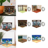Maxbell 1:12 Backdrop Organizer Display for Action Figures Ob11 BJD Dolls Models Car Japanese House