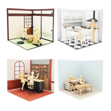 Maxbell 1:12 Backdrop Organizer Display for Action Figures Ob11 BJD Dolls Models Car Japanese House