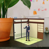 Maxbell 1:12 Backdrop Organizer Display for Action Figures Ob11 BJD Dolls Models Car Japanese House