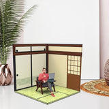 Maxbell 1:12 Backdrop Organizer Display for Action Figures Ob11 BJD Dolls Models Car Japanese House