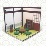 Maxbell 1:12 Backdrop Organizer Display for Action Figures Ob11 BJD Dolls Models Car Japanese House