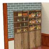 Maxbell 1:12 Backdrop Organizer Display for Action Figures Ob11 BJD Dolls Models Car Bar