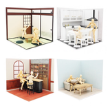 Maxbell 1:12 Backdrop Organizer Display for Action Figures Ob11 BJD Dolls Models Car Bar