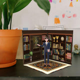 Maxbell 1:12 Backdrop Organizer Display for Action Figures Ob11 BJD Dolls Models Car Study Room