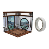 Maxbell 1:12 Backdrop Organizer Display for Action Figures Ob11 BJD Dolls Models Car Chinese House