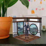 Maxbell 1:12 Backdrop Organizer Display for Action Figures Ob11 BJD Dolls Models Car Chinese House