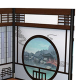 Maxbell 1:12 Backdrop Organizer Display for Action Figures Ob11 BJD Dolls Models Car Chinese House