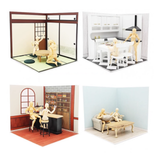 Maxbell 1:12 Backdrop Organizer Display for Action Figures Ob11 BJD Dolls Models Car Classroom