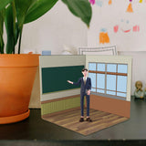 Maxbell 1:12 Backdrop Organizer Display for Action Figures Ob11 BJD Dolls Models Car Classroom