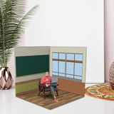 Maxbell 1:12 Backdrop Organizer Display for Action Figures Ob11 BJD Dolls Models Car Classroom
