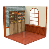 Maxbell 1:12 Backdrop Organizer Display for Action Figures Ob11 BJD Dolls Models Car Classroom