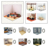 Maxbell 1/12 Scale Backdrop Layout Display for Action Figures Dolls Mini Diecast Car Metro