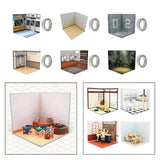 Maxbell 1/12 Scale Backdrop Layout Display for Action Figures Dolls Mini Diecast Car Metro
