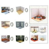 Maxbell 1/12 Scale Backdrop Layout Display for Action Figures Dolls Mini Diecast Car Metro