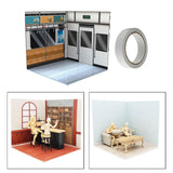 Maxbell 1/12 Scale Backdrop Layout Display for Action Figures Dolls Mini Diecast Car Metro