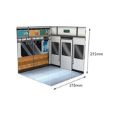 Maxbell 1/12 Scale Backdrop Layout Display for Action Figures Dolls Mini Diecast Car Metro