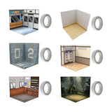 Maxbell 1/12 Scale Backdrop Layout Display for Action Figures Dolls Mini Diecast Car Metro