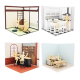 Maxbell 1/12 Scale Backdrop Layout Display for Action Figures Dolls Mini Diecast Car Interior