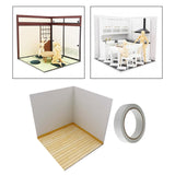 Maxbell 1/12 Scale Backdrop Layout Display for Action Figures Dolls Mini Diecast Car Interior