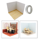 Maxbell 1/12 Scale Backdrop Layout Display for Action Figures Dolls Mini Diecast Car Interior