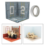 Maxbell 1/12 Scale Backdrop Layout Display for Action Figures Dolls Mini Diecast Car Deck