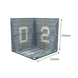 Maxbell 1/12 Scale Backdrop Layout Display for Action Figures Dolls Mini Diecast Car Deck