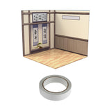 Maxbell 1/12 Scale Backdrop Layout Display for Action Figures Dolls Mini Diecast Car Study Room