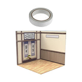 Maxbell 1/12 Scale Backdrop Layout Display for Action Figures Dolls Mini Diecast Car Study Room