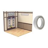 Maxbell 1/12 Scale Backdrop Layout Display for Action Figures Dolls Mini Diecast Car Study Room