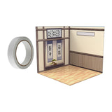Maxbell 1/12 Scale Backdrop Layout Display for Action Figures Dolls Mini Diecast Car Study Room