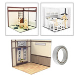 Maxbell 1/12 Scale Backdrop Layout Display for Action Figures Dolls Mini Diecast Car Study Room