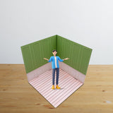 Maxbell 1/12 Scale Scene Diorama Organizer Show for Action Figures Diecast Car Dolls Office