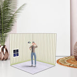 Maxbell 1/12 Scale Scene Diorama Organizer Show for Action Figures Diecast Car Dolls Bedroom