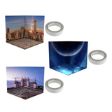 Maxbell 1:12 Miniature Scene Background Board Display for Action Figures Diecast Car Castle
