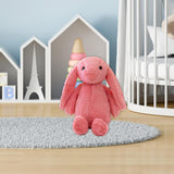Maxbell Plush Bunny Long Eared Rabbit Plush Toys for Valentine's Day Easter Children Pink