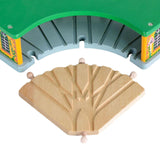 Maxbell Wooden Train House Wood Train Shed for Ages 3+ Years Preschool Birthday Gift