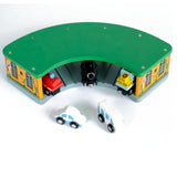 Maxbell Wooden Train House Wood Train Shed for Ages 3+ Years Preschool Birthday Gift